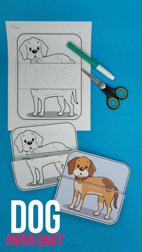 Dog Crafts For Toddlers, Lion Craft, Fish Craft, Dog Craft, Preschool Fine Motor Activities, Graduation Party Diy, Dog School, Paper Crown, Preschool Fine Motor