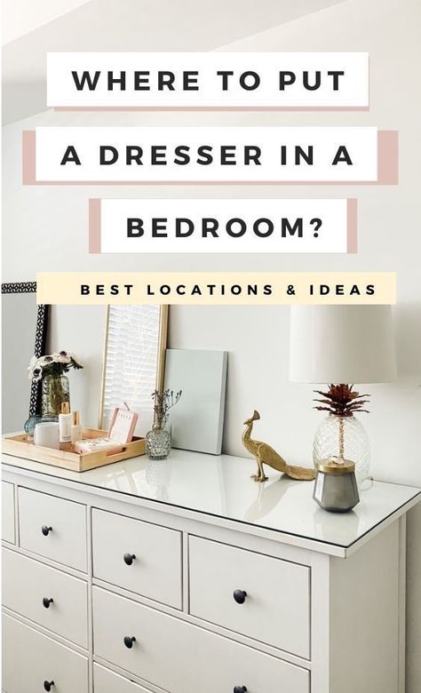 Bedroom Commode Ideas, Dresser Arrangement Bedroom, Dresser By Bed, Dresser As Footboard, How To Arrange Dressers In Bedroom, Where To Place A Dresser In A Bedroom, Spare Room Dresser, Where To Put Furniture In Bedroom, Dresser In Room Ideas