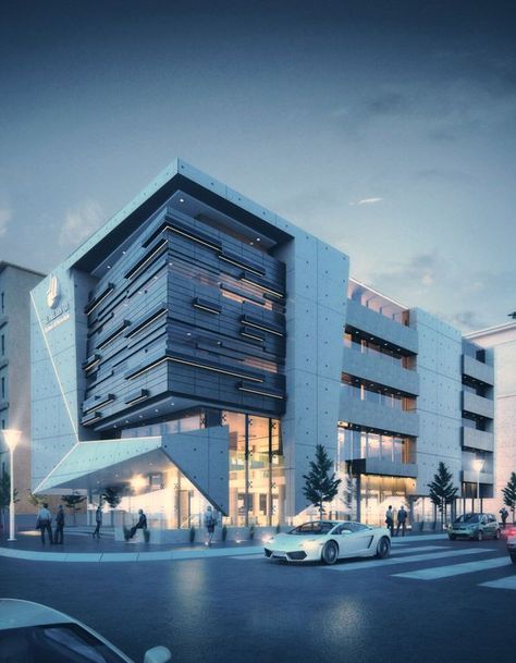 Mall Facade, Commercial Design Exterior, Hospital Architecture, Facade Architecture Design, Architecture Facade, Office Building Architecture, Creative Architecture, 3d Architectural Visualization, Modern Architecture Building