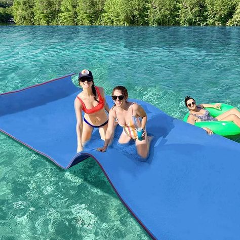 Max4out Water Floating Mat 9/12/18 Foam Lake Floats Floating Foam Pad Lily Pad for Water Recreation and Relaxing Lily Mat for Family Floating Pad for Pets... Lake Floating, Fish Surfboard, Lake Floats, Floating Mat, Water Pad, Pool Rafts, Water Playground, Floating Water, Water Mat