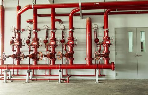 Fire sprinkler systems have been in use since 1874 and have prevented the catastrophic loss of life and property. Fire sprinkler systems include sprinkler heads that contain glycerin-based liquids. The sprinkler system identifies a fire because of rising temperatures. At temperatures between 135-165⁰F, the glycerin-based liquid inside the bulb expands breaks the glass, and the sprinkler head is activated. Sprinkler System Design, Water Sprinkler System, Fire Sprinkler System, Fire Protection System, Fire Control, Fire Suppression System, Fire Suppression, Fire Sprinkler, Water Sprinkler