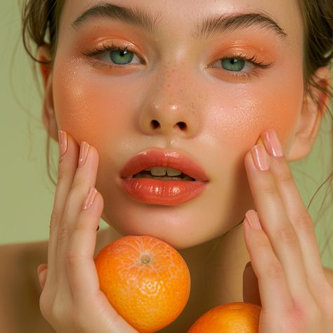 🍊 Introducing OJ Blush: Your Ticket to Tangerine Dreams!   Dive into a world of warmth with "OJ" Blush. This vibrant tangerine hue adds a burst of energy to your makeup routine, leaving you with a radiant glow.   With its warm orange undertones, OJ Blush is the perfect pick-me-up for any look. Generously apply to the apples of your cheeks, blend out over a larger area, add subtle touches to eyelids, nose, chin & forehead for a gorgeous all-over glow.  #GorgeousCosmetics #CheekBlush #OrangeBlush Orange Fruit Makeup Looks, Orange Natural Makeup, Orange Blossom Makeup Look, Orange Fruit Makeup, Orange Blossom Makeup, Sun Burnt Makeup Look, Orange Blush Makeup Looks, Soft Orange Makeup, Orange Makeup Looks Natural