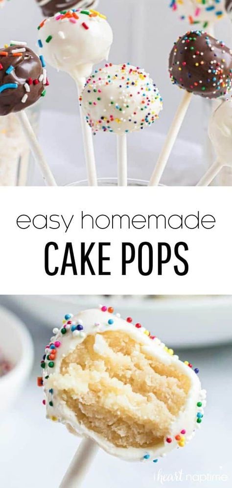 Homemade Cake Pops, Cake Pop Recipe Easy, Make Cake Pops, Cake Ball Recipes, Frosting Chocolate, Cake Pops How To Make, Pops Cake, I Heart Naptime, Cake Pop Recipe