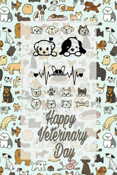 Veterinary Day Happy, World Veterinary Day Quotes, Happy World Veterinary Day, World Veterinary Day Poster, Veterinarian Aesthetic Wallpaper, Veterinary Aesthetic, Veterinary Art, Ipad Wallpaper Ideas, Vet School Motivation