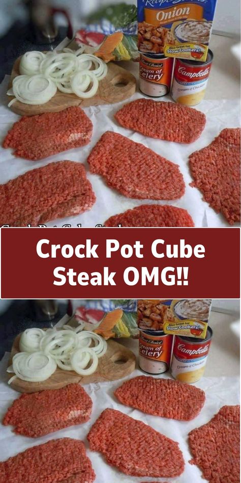 Crock Pot Cubed Steak Recipes, Cubed Steak Recipes Easy, Smothered Cube Steak, Cube Steak Crock Pot Recipes, Crock Pot Cube Steak, Beef Cube Steak Recipes, Cube Steaks, Beef Cubed Steak, Cube Steak And Gravy