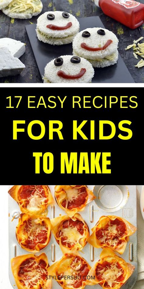 17 Easy Recipes for Kids to Make (Best Kids Cooking Recipes) – StylePersuit Creative Writing Games, Easy Food Recipes For Kids, Cooking Preschool, Kids Recipes Easy, Meals Kids Can Make, Writing Games For Kids, Recipes To Make With Kids, Cooking With Kids Easy, Recipes Kids Can Make