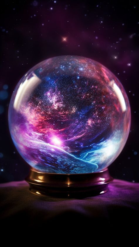 Magical Crystal Ball Magical Crystal Ball, Prediction Aesthetic, Crystal Ball Magic, Magic Ball Aesthetic, Magic Crystal Ball Art, Pendulum Wallpaper, Purple Crystal Aesthetic, Crystal Wallpaper Aesthetic, Crystal Ball Wallpaper