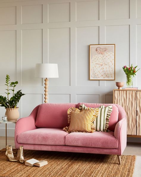 Pink Couches, Sofa Rose, Sofa Outlet, Scandi Furniture, Navy Sofa, Trendy Sofas, Sofa 2 Seater, Kitchen Sofa, Sofa 3 Seater