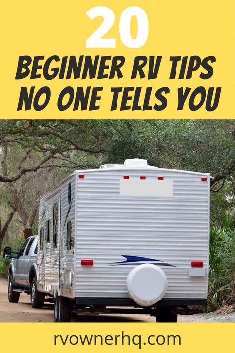 Rv Camping For Beginners, Backing Up A Trailer Tips, Travel Trailer Necessities, Rv Tips For Beginners, Rv Hookup Ideas, Rv Theme Ideas, Camper Tips And Tricks, Rv Living Hacks Tips And Tricks, Rv List For Beginners