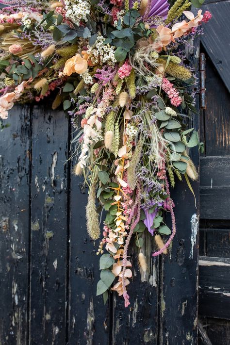 Dried Flower Installation. Bespoke Arrangement Made to Match Any Design. Easy to Attach Decor. Wedding, Interior Dried Flower Decoration. - Etsy UK Dried Flower Installation, Wedding Dried Flowers, Dried Floral Decor, Enchanted Forest Decorations, Dried Flower Crafts, Dried Flowers Arrangement, Wedding Interior, Dried Flower Decor, Eco Flowers