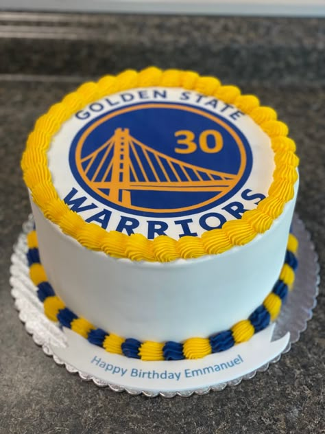 Golden State Birthday Cake, Stephen Curry Cake Ideas, Golden State Warriors Birthday Cake, Stephen Curry Birthday Party Ideas, Steph Curry Birthday Cake, Steph Curry Birthday Party Ideas, Golden State Warriors Cake Topper, Nba Cakes Birthday, Kobe Bryant Birthday Cake