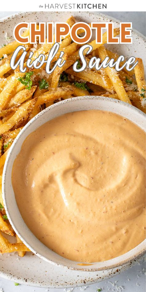 This Chipotle Aioli recipe is a family favorite! It’s made with just a made with mayonnaise, adobo sauce, garlic and a little lime juice. It is thick and creamy chipotle pepper aioli sauce to slather on burgers, wraps and sandwiches. Homemade Chipotle Sauce, Chipotle Aoli Recipe, Aoli Recipe Aioli Sauce, Panera Chipotle Aioli Sauce, Chipotle Aioli Sandwich, Chipotle Aioli Sauce Recipe, Chipotle Aioli Sauce, Ancho Chipotle Sauce, Healthy Chicken Sandwich Recipes