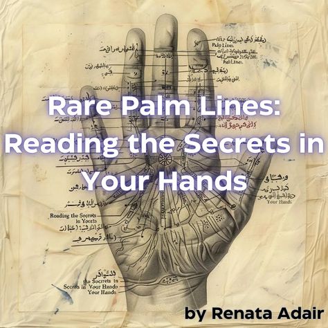 Rare Palm Lines: Reading the Secrets in Your Hands | by Renata Adair | Medium How To Read Palms Palmistry, Reading Hands Palms, How To Read Hands Lines, Palm Reading Charts For Beginners, Healers Mark Palm, Hand Reading Palms, Palm Reading Love Line, Life Line Palmistry, Palmistry For Beginners