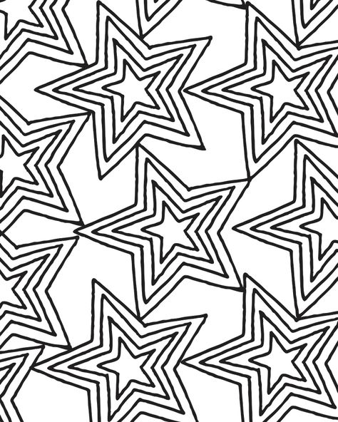 Printable Star Pattern Coloring Page for Adults and Kids Images Hello Kitty, Star Coloring Pages, Printable Star, Pattern Coloring Pages, Dinosaur Coloring Pages, Coloring Pages For Boys, Unicorn Coloring Pages, Easy Coloring Pages, Coloring Pages For Girls