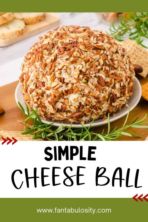 This classic cream cheese ball recipe is not only easy but uses simple ingredients and is an easy party appetizer or snack craving! Simple Cheese Ball, Easy Cheeseball, Cream Cheese Balls Recipe, Easy Homemade Cheese, Cottage Cheese Dinner, Cheeseball Recipes, Ranch Cheese Ball, Cheese Ball Dip, Cheese Ball Recipes Easy