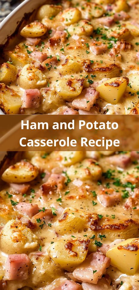 Ham Dinner Recipes, Ham Casserole Recipes, Ham And Potato Casserole, Ham Dishes, Ham Dinner, Ham Casserole, Leftover Ham Recipes, Potato Bake, Potato Recipes Side Dishes