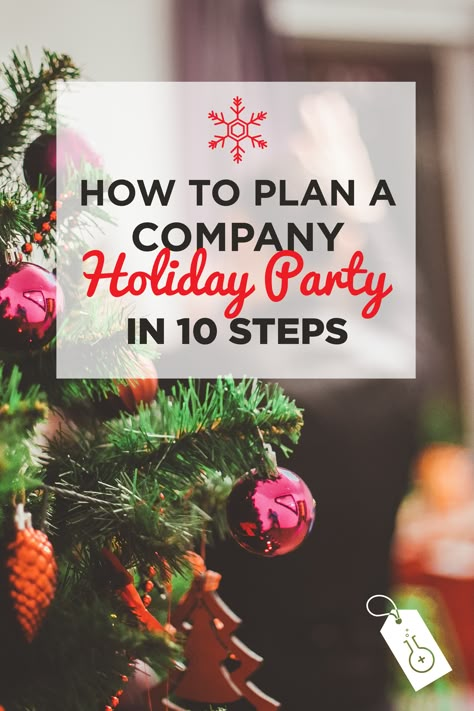 Planning an office holiday party can be tricky. There’s a lot to consider – budget, format, timing, venues, food, drinks, and gifts.  So, where do you start? Follow along with our 10-step guide to planning the company holiday party that your co-workers will be talking about for months to come. #planning #event #christmas #holiday #company #ideas #easy #party #gifts #gifting #employees #HR #corporate #howto #budgeting #guide Christmas Party Bus Ideas, Company Christmas Party Game Ideas, Small Work Christmas Party Ideas, Christmas Party Venue Ideas, Christmas Employee Party Ideas, Fun Work Holiday Party Ideas, Office Xmas Party Ideas, Holiday Party Games Office, Christmas Party Office Ideas