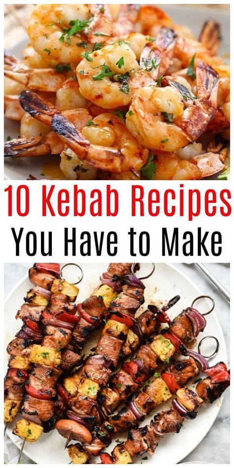 Veggies On A Stick, Easy Bbq Recipes, Grilled Kabob Recipes, Fruit Kebabs, Kebab Recipe, Grilling Kabobs, Grilled Salmon Recipes, Kabob Skewers, Shish Kabobs