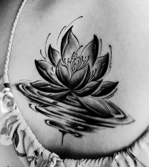 Lotus Hand Tattoo, Lotus Blossom Tattoos, Purple Lotus Tattoo, Simple Unique Tattoos, Black Lotus Tattoo, Flower Cover Up Tattoos, Lotus Flower Tattoo Meaning, Small Lotus Flower Tattoo, Lotus Flower Tattoo Design