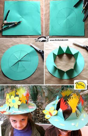 DIY Spring Crown Spring Crown, Diy – Velikonoce, Crown Crafts, Paper Hat, Diy Spring, Childrens Crafts, Spring Diy, Preschool Art, Craft Activities For Kids