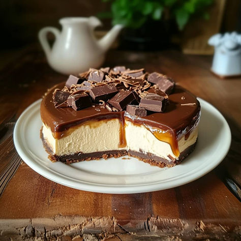 Chocolate Caramel Twix Cheesecake Introduction If you love chocolate and caramel, you are in for a real treat! This Chocolate Caramel Twix Cheesecake is rich, creamy, and has that fun Twix flavor. It's the perfect dessert for family gatherings, birthdays, or just a weekend treat. Why Make This Recipe You should definitely try making this Twix Cheesecake Recipe, Dessert For Family, Twix Cheesecake, Twix Cake, Chocolate Caramel Cheesecake, Cream Cheese Fruit Dip, Christmas Cheesecake, Chocolate And Caramel, Caramel Cheesecake