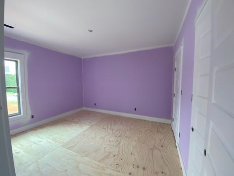 Lilac Wall Paint Bedrooms, Lilac Room Paint, Lilac Sherwin Williams, Violet Room Ideas Bedrooms, Pastel Purple Room Ideas, Lilac Bedroom Walls, Lilac Room Ideas Bedrooms, Lilac Wall Paint, Lilac Paint Color