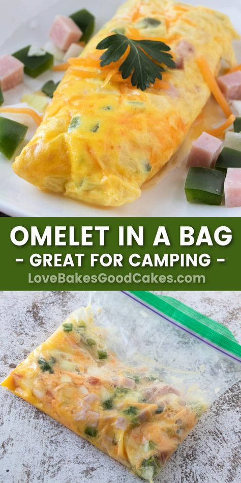 Omelette Recipes, Breakfast Pockets, Omlet Recipes, Omelette Recipe Easy, Breakfast Slider, Garden Camping, Camping Breakfast, Omelette Recipe, Easy Camping Meals