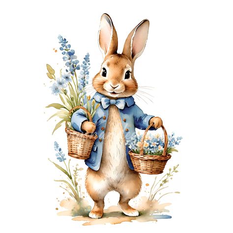 Akvarel Illustration, Rabbit Clipart, Peter Rabbit And Friends, Watercolour Cards, Spring Clipart, Spring Bunny, Baby Easter, Little Critter, Bunny Rabbits