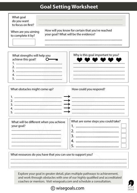 You can go through a goal in detail with this goal setting worksheet! Visit the site and download the printable PDF and make a start today! Goal Setting Activities For Adults, Goal Setting Worksheet Printables Free, Accountability Worksheets Free Printable, Goal Setting Activities For Teens, Goal Planning Worksheet Free Printable, Goal Setting For Teens, Free Goal Setting Worksheet Printables, Goal Worksheet Printables, Therapy Goals Worksheet