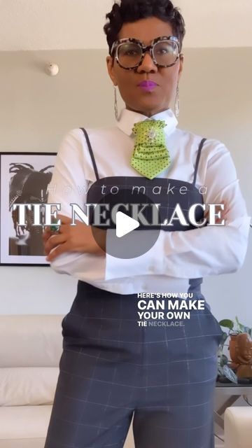 Patrice Rushen, Accessorize An Outfit, Necktie Necklace, Necklace Tie, Make A Tie, Secondhand Style, Diy Tie, Tie For Women, Diy Fashion Accessories