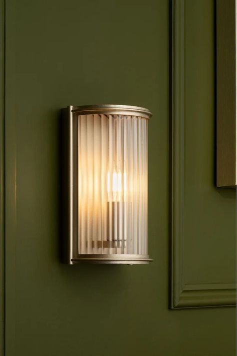 Wall Lights Uk, 1930 House, Shed Conversion, Tudor Manor, Hallway Wall Lights, Lights Living Room, Reeded Glass, Wall Lights Living Room, Wall Lighting Design