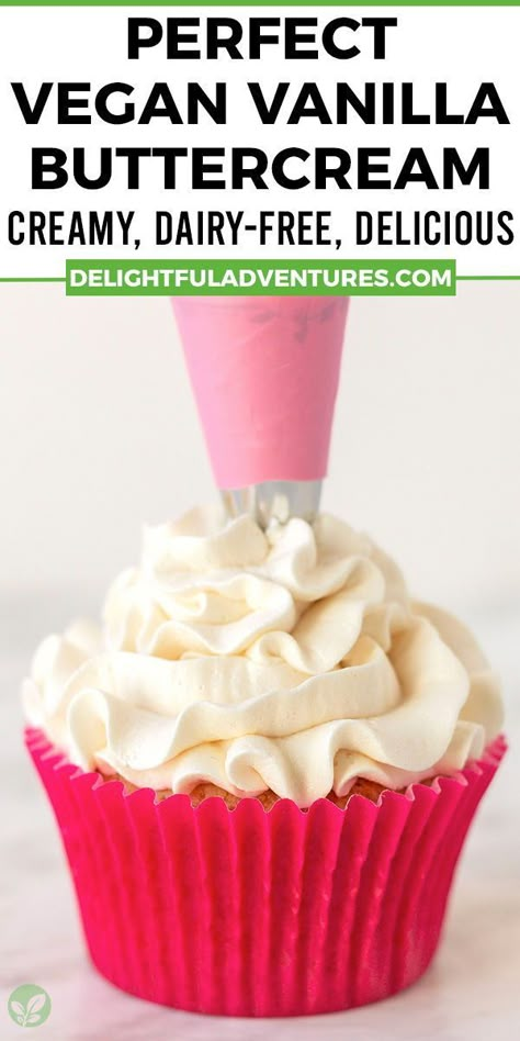 Vegan Vanilla Frosting, Vegan Icing, Dairy Free Icing, Dairy Free Buttercream, Vegan Buttercream Frosting, Vegan Cupcake Recipes, Dairy Free Frosting, Vegan Buttercream, Dairy Free Baking