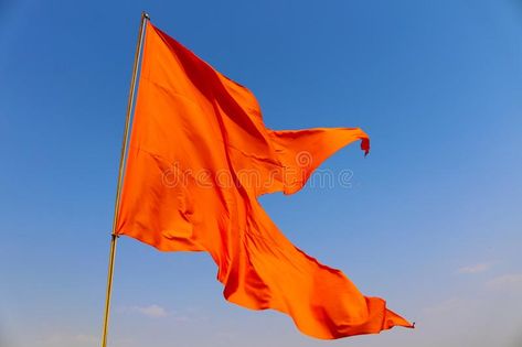 Photo about Flag of Maratha Empire founded by Chhatrapati Shivaji Maharaj in Maharashtra, India. Image of flag, maharaj, orange - 100792368 Saffron Flag, Orange Flag Hindu Wallpaper, Orange Flag, Maratha Empire, Instagram Logo Transparent, Shri Ram Wallpaper, Maharaj Wallpapers, Indian Flag Images, Flag Images