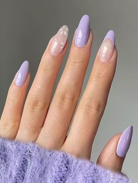 The latest nail style trend to hit Instagram is a creative way to celebrate the season. Users are uploading images of nails painted to look like the knit sweaters that are perfect for this time of the year. . Ideas Uñas, Lilac Nails, Nail Color Trends, Spring Nail Trends, Cute Spring Nails, Easy Nails, Chic Nails, Nail Arts, Purple Nails