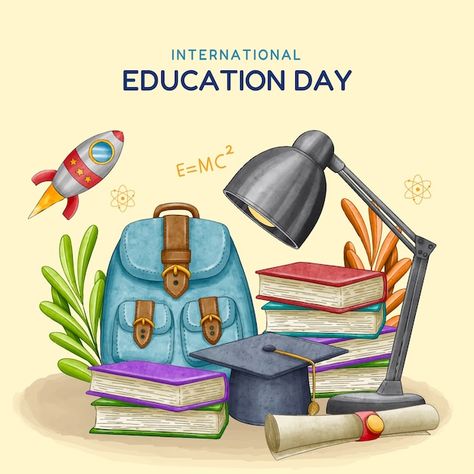 Ict Collage, International Education Day Poster, Education Poster Design Ideas Student, Poster About Education, National Education Day Poster, Education Day Poster, Education Graphic Design, World Education Day, National Education Day