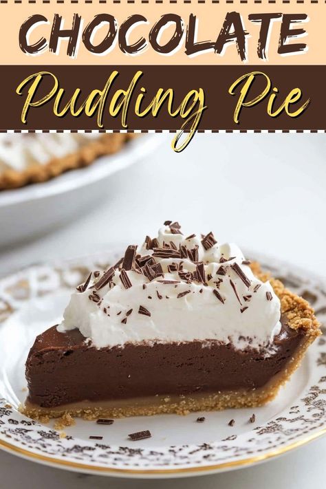 Instant Pudding Pie Filling, Chocolate Pie Recipe Easy Pudding, Jello Chocolate Pie, Chocolate Pudding Pie Easy Jello, Chocolate Pie Easy Pudding, No Bake Pudding Pie, Chocolate Cream Pie With Pudding, Chocolate Pie Pudding, Easy Pudding Pie