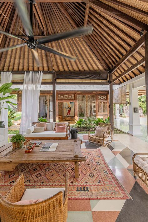 Lamori House - Bali Interiors Bali Interiors Design, Balinese Decor Bali Style Interiors, Bali Houses Architecture, Bali Style Home House Plans, Tropical Contemporary House Interiors, Bali Outdoor Kitchen, Bali Style Kitchen, Bali Bungalow, Bali Style Home Living Rooms