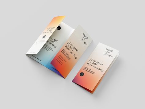 Free DL quad fold flyer mockup - Mockups Design Cool Leaflet Design, Flyer Folding Design, Exhibition Leaflet Design, Folded Flyer Design, Leaflet Design Layout, Leaflet Layout, Instagram Design Layout, City Branding, Family Projects