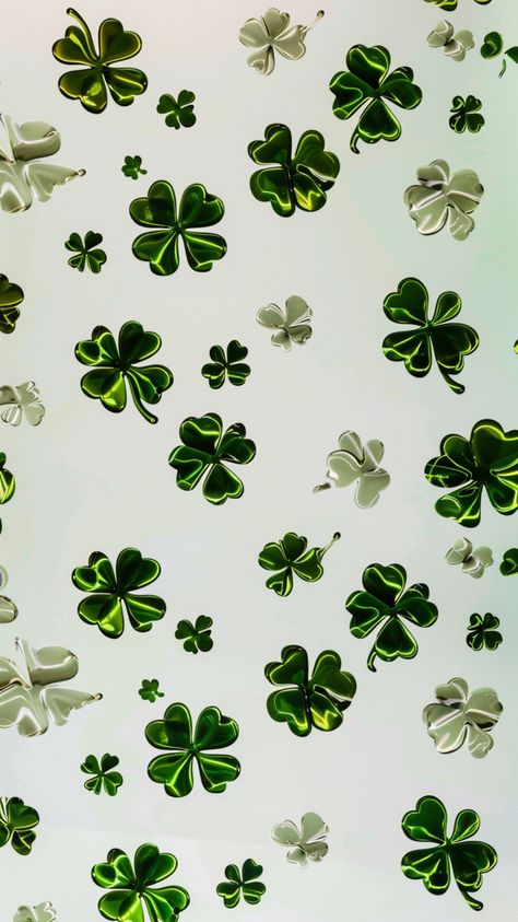 🍀Wallpaper Shamrock Four Leaf Clover Wallpaper Aesthetic, Clover Iphone Wallpaper, Clover Aesthetic Wallpaper, Clover Leaf Wallpaper, Clover Wallpaper Aesthetic, Green 3d Wallpaper, Four Leaf Clover Wallpaper, Shamrock Wallpaper, Emerald Green Wallpaper