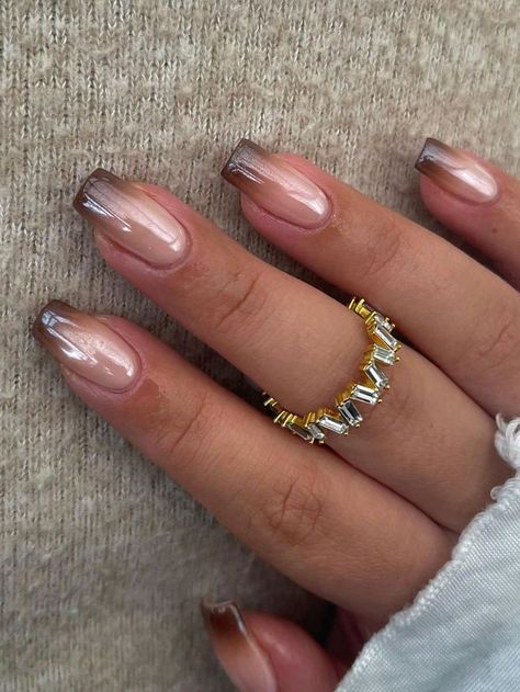 Wife Nails, Brown Nails Design, Nails Collection, Nagellack Trends, Chrome Nails Designs, Nagel Tips, Christmas Gel Nails, Work Nails, Exude Confidence