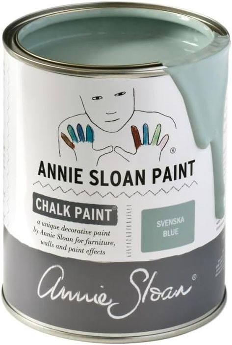 Amazon.com: Annie Sloan Chalk Paint® Svenska Blue Litre : Tools & Home Improvement Annie Sloan Painted Furniture Ideas, Decorative Furniture Painting, Yellow Chalk Paint, Graphite Chalk Paint, Red Chalk Paint, Annie Sloan Paint Colors, Antibes Green, Napoleonic Blue, Annie Sloan Painted Furniture