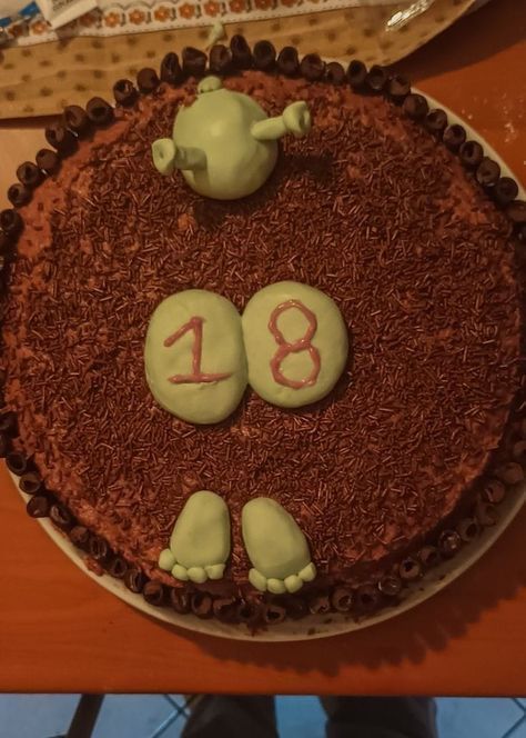 Silly Cakes, Cakes Funny, Cakes Creative, Cakes Cute, Shrek Cake, Ugly Cakes, 17 Birthday Cake, 18th Cake, Puff Pastry Desserts