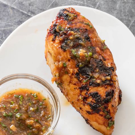 This glaze is especially suitable for grilled chicken breasts. Leftover Chicken Breast Recipes, Chicken Dishes For Dinner, Dishes For Dinner, Cooks Illustrated Recipes, Leftover Chicken Breast, Chicken Quesadilla Recipe, Sweet Potato Curry, America's Test Kitchen Recipes, Glazed Chicken