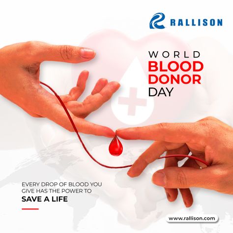 On this World Blood Donor Day, let's honour the remarkable heroes who selflessly give the gift of life through blood donation. Join the cause and make a lasting impact. Together, we can save lives and create a healthier world. #Rallison #RallisonElectricals #WorldBloodDonorDay #BloodDonorDay #BloodDonationDay #WorldBloodDonorDay2023 #DonateBloodSaveLives #BloodDonation #BloodDonationDrive #GiveBloodGiveLife #BloodDonationAwareness #SaveLife Blood Donation Day, Healthcare Ads, World Blood Donor Day, Blood Donor Day, Blood Donor, Blood Donation, Save Life, Together We Can, This World