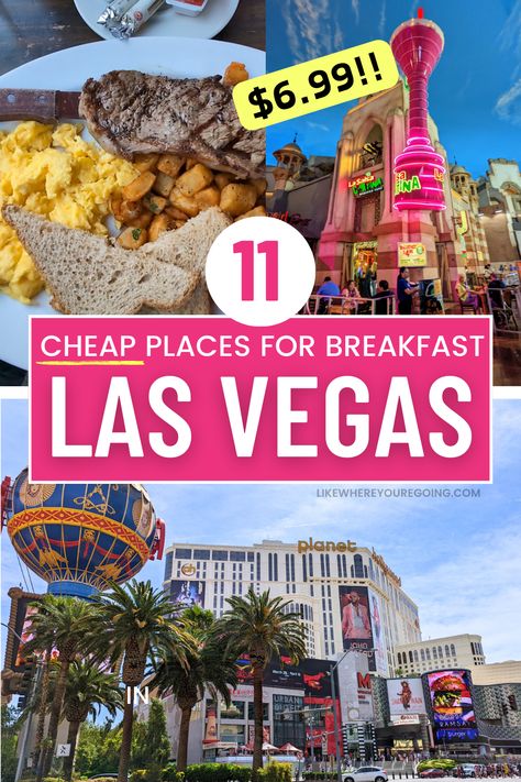 11 Best Cheap Places to Eat Breakfast in Las Vegas (Strip & Local Staples) Las Vegas Must Eat, Las Vegas Food On The Strip, Places To Eat In Vegas On The Strip, Best Breakfast In Las Vegas, Las Vegas Brunch On The Strip, Las Vegas Places To Eat, Cheap Places To Eat In Las Vegas, Las Vegas Breakfast On The Strip, Best Places To Eat In Vegas