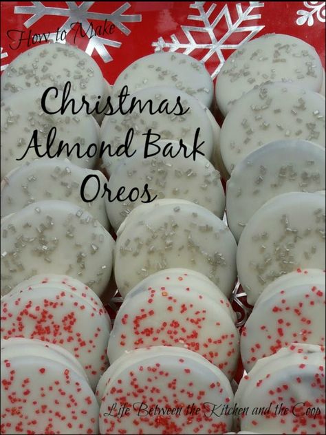 Christmas Almond Bark, Zucchini Dinner, Christmas Oreos, Almond Bark Recipes, Christmas Baking Easy, Christmas Candy Easy, White Almond Bark, Zucchini Spaghetti, Getting Ready For Christmas