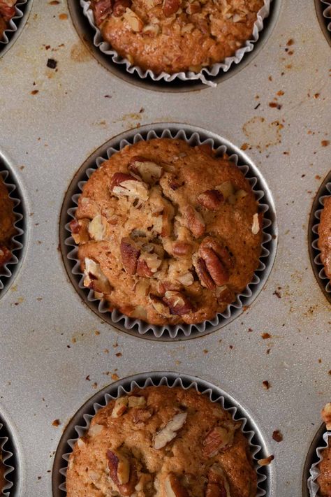 Butter Pecan Cake Mix Muffins, Chocolate Pecan Muffins, Chocolate Chip Pecan Muffins, Pecan Mini Muffins, Butter Pecan Muffins, February Meal Plan, Pecan Muffins Recipe, Easy Holiday Baking, Cake Mix Muffins