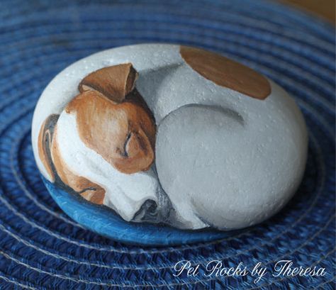 Painted Rock  Dog  Jack Russell Terrier  Acrylic Painting  Dog Portrait One of a Kind Pet Rocks by PetRocksbyTheresa on Etsy Dog Craft, Rock Animals, Painted Rock Animals, Dog Rocks, Painted Rocks Diy, Rock Painting Patterns, Paint Rock, Pet Rocks, Rock Painting Designs