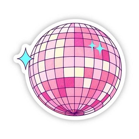 Barbie Stickers Aesthetic, Taylor Swift Disco Ball, Barbie Pink Aesthetic, Disco Ball Sticker, Barbie Stickers, Blue Stickers, Barbie Printables, Preppy Stickers, Kindle Stickers