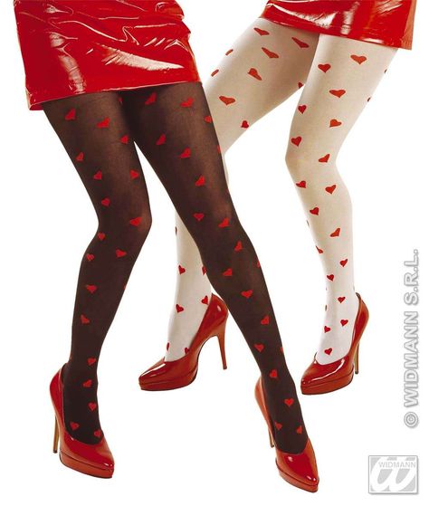 Heart tights <3 Heart Tights, Lizzie Hearts, White Tights, Winter Formal, Red Hearts, Black Tights, Red Heart, Royals, Stockings